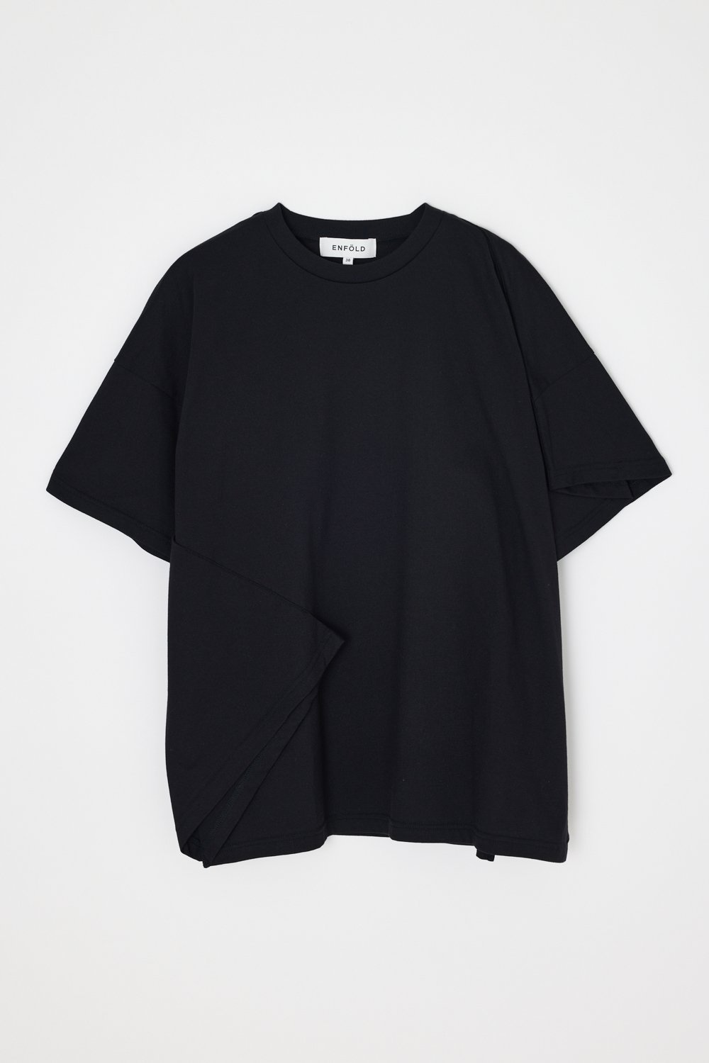 ENFOLD FOLDED BODY T-SHIRT エンフォルド トップス カットソー・Tシャツ イエロー ホワイト ブラック