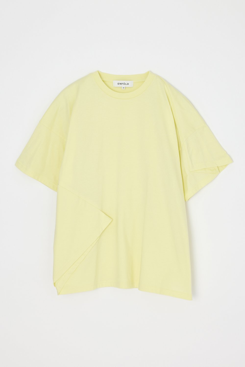 ENFOLD FOLDED BODY T-SHIRT エンフォルド トップス カットソー・Tシャツ イエロー ホワイト ブラック