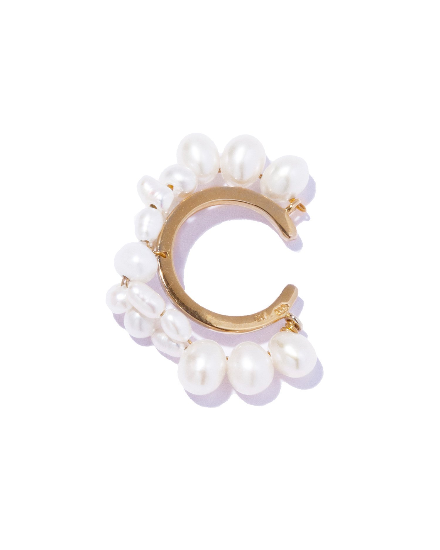 les bon bon les bonbon/uneven earcuff/アンイーヴン イヤーカフ フォブ アクセサリー・腕時計 イヤリング・イヤーカフ ホワイト【送料無料】