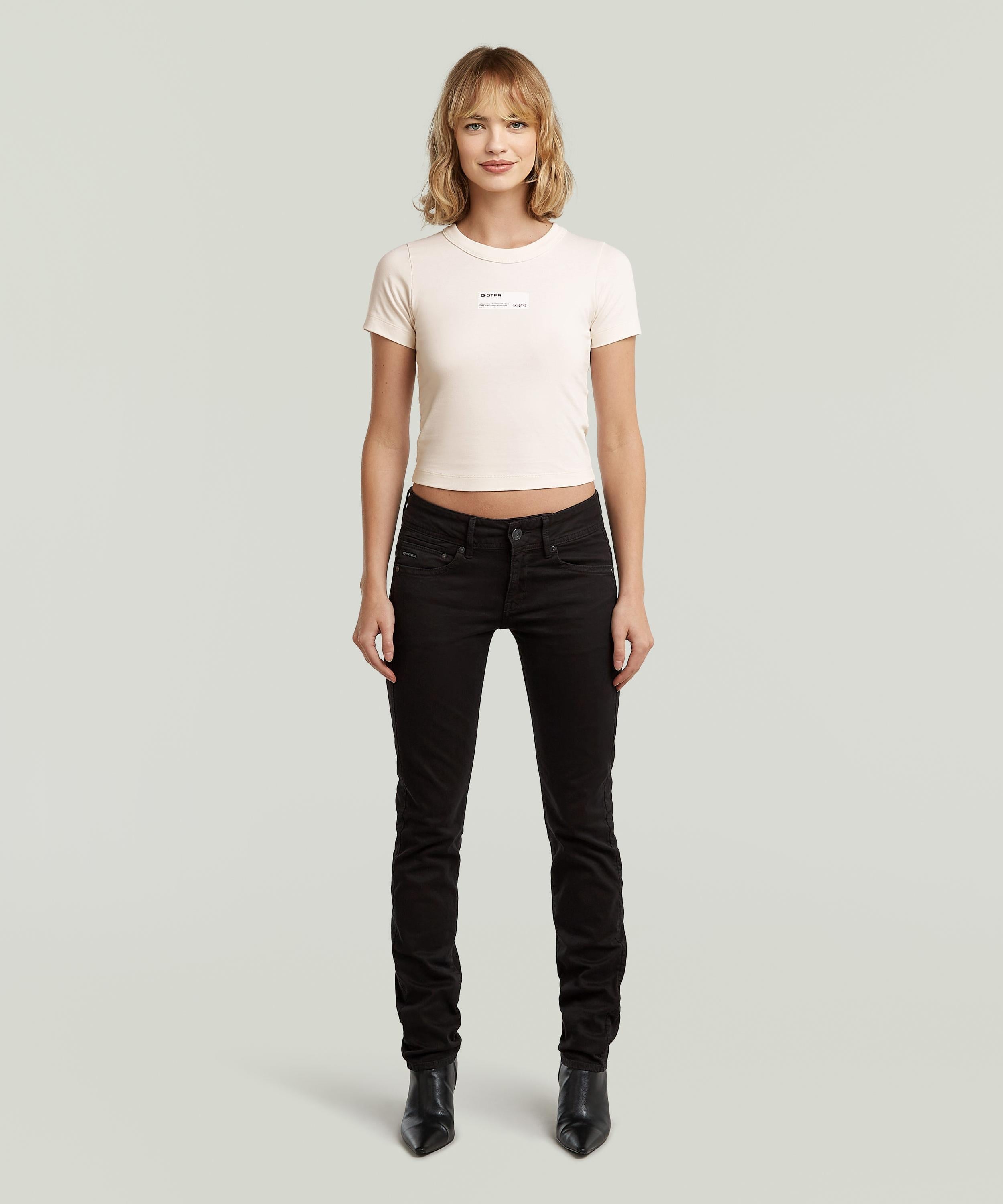 【公式ショップ】Baby T-Shirt/クロップドスリムTシャツ ジースターロゥ トップス カットソー・Tシャツ ホワイト