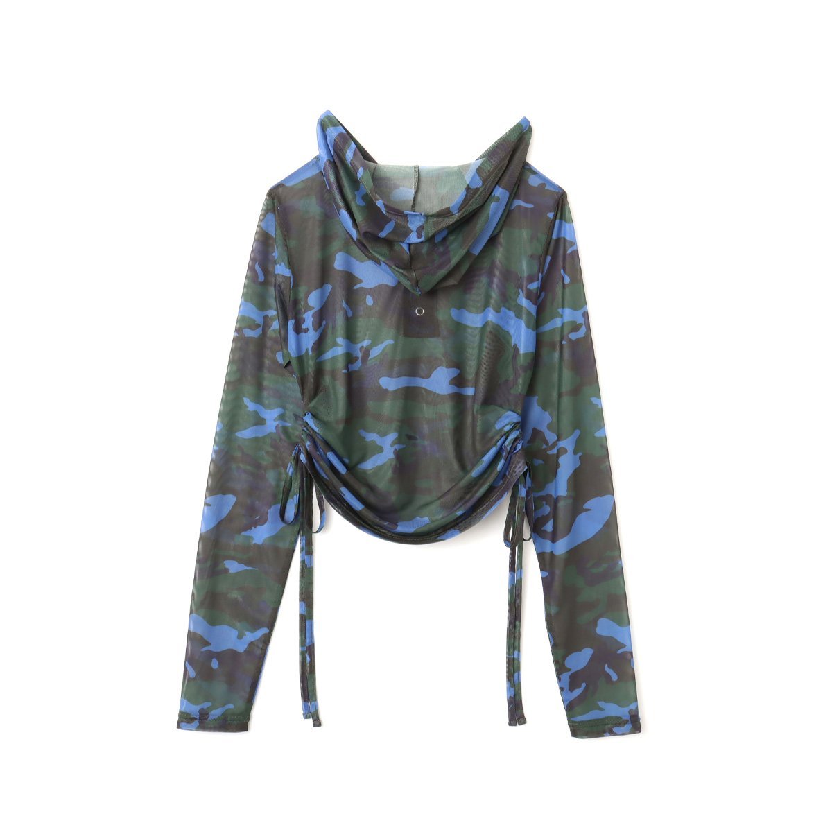 atmos pink atmos pink See-through Hoodie CAMOUFLAGE BLUE アトモス トップス カットソー・Tシャツ