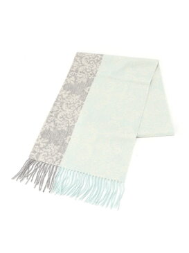 LANVIN collection LANVIN COLLECTION/(W)洗えるカシミヤ厚手ジャカードマフラー オーロラ アクセント ファッショングッズ マフラー/スヌード ネイビー ピンク ブルー ベージュ【送料無料】