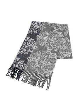 LANVIN collection LANVIN COLLECTION/(W)洗えるカシミヤ厚手ジャカードマフラー オーロラ アクセント ファッショングッズ マフラー/スヌード ネイビー ピンク ブルー ベージュ【送料無料】