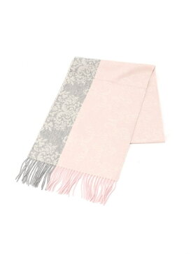 LANVIN collection LANVIN COLLECTION/(W)洗えるカシミヤ厚手ジャカードマフラー オーロラ アクセント ファッショングッズ マフラー/スヌード ネイビー ピンク ブルー ベージュ【送料無料】