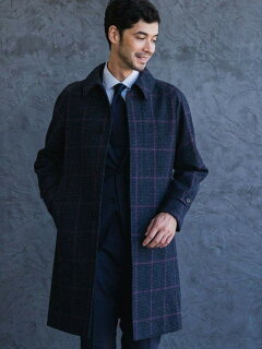 Tweed Raglan Coat 3125-199-0527: Navy