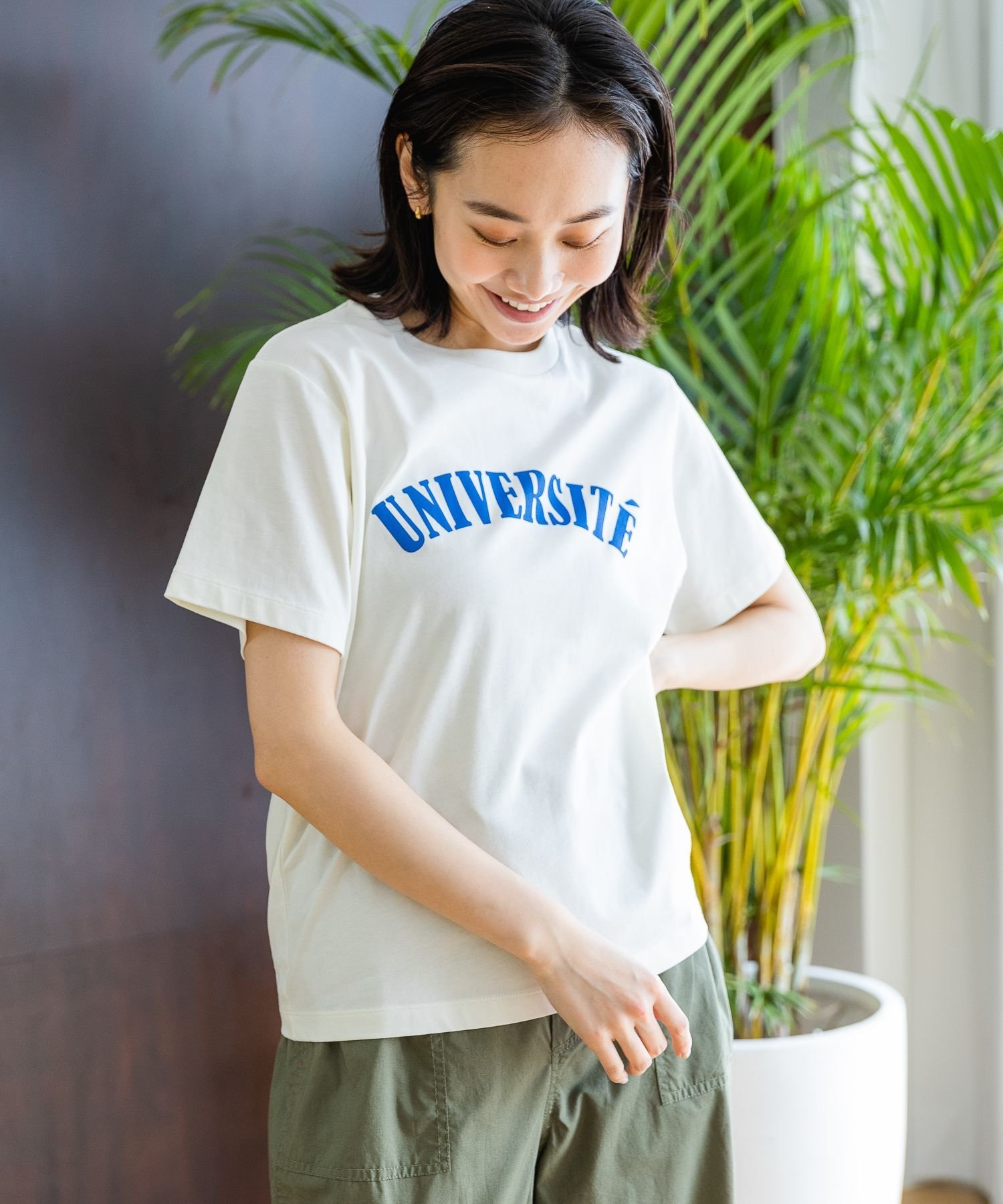 【SALE／30%OFF】niko and... (W)フレンチロゴアソートTEE ニコアンド トップス カットソー・Tシャツ ホワイト オレンジ グレー ブルーのサムネイル
