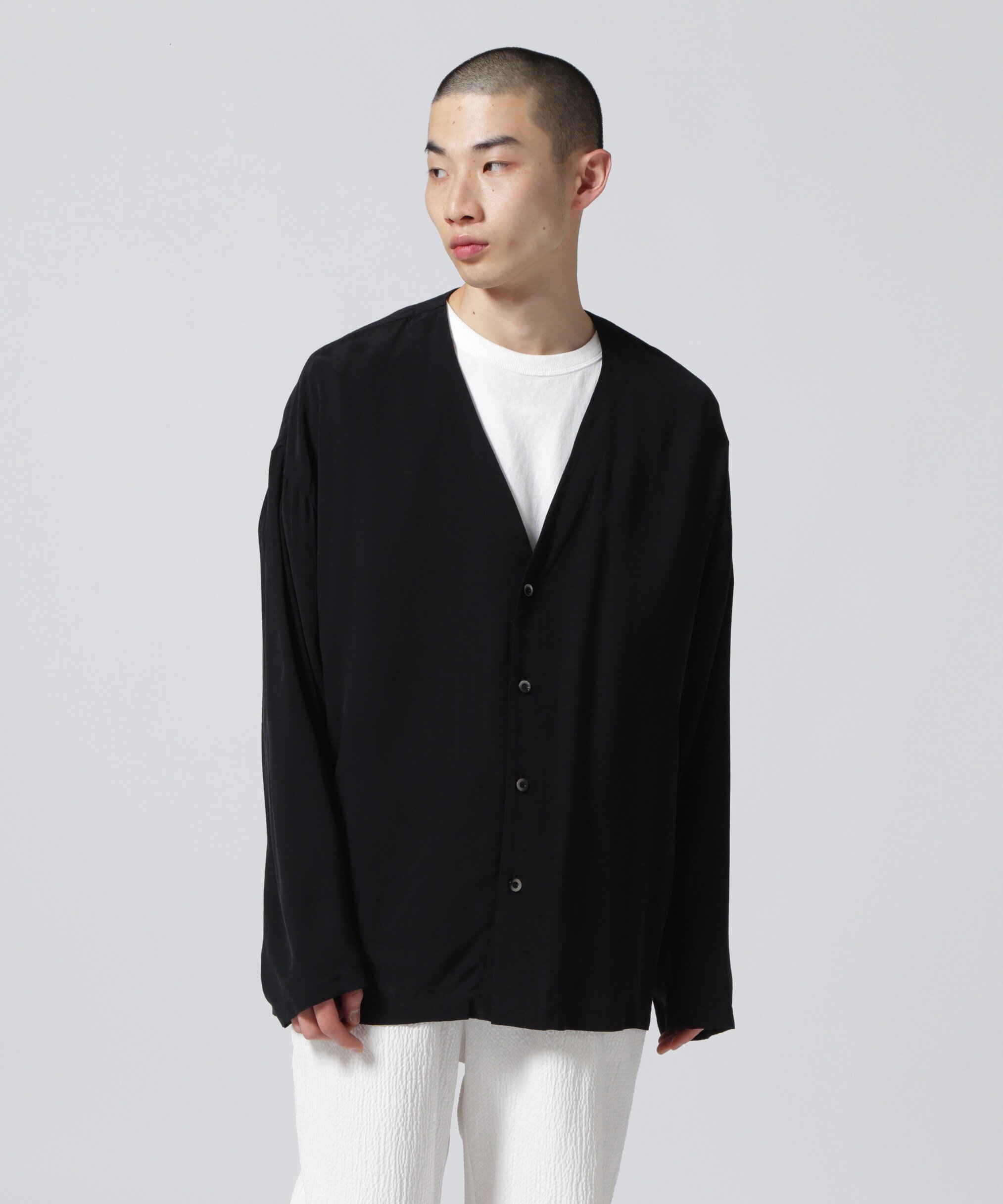 LHP Dankeschon/ダンケシェーン/Cupro Rayon Cardigan/キュプラレーヨンカーディガン エルエイチピー トップス カーディガン ブラック ベージュ ピンク グリーン【送料無料】