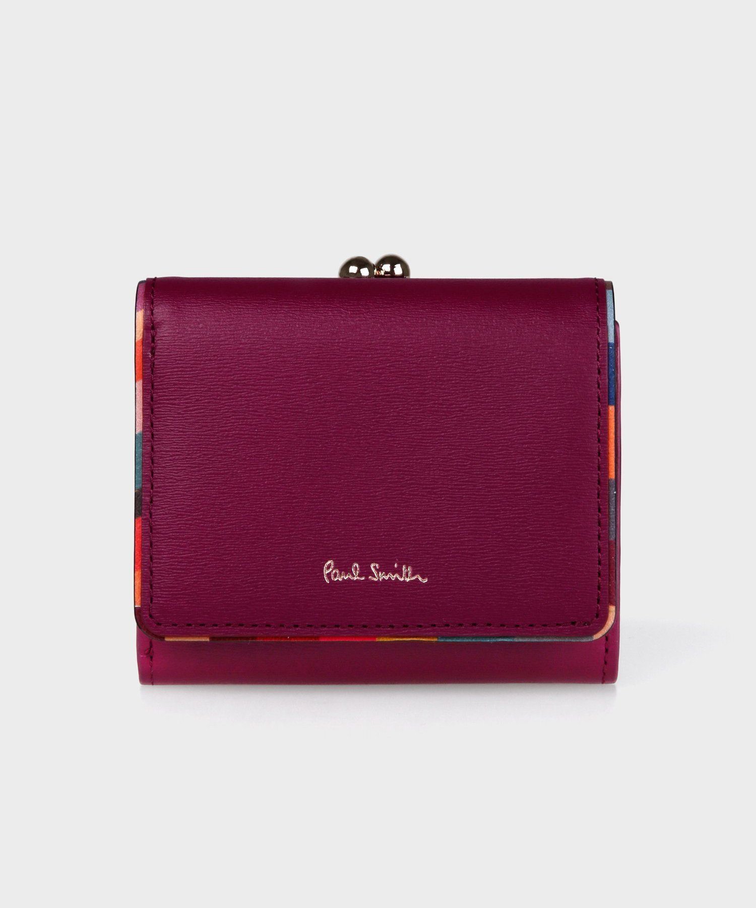 ポールスミス 【SALE／50%OFF】Paul Smith 【公式】スワールトリム 3つ折り財布 ポール・スミス　アウトレット 財布・ポーチ・ケース 財布 パープル【送料無料】