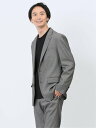 TAKA-Q 【24AW】 クロスストレッチ スリムフィット 2ボタンジャケット バーズアイモノトーン(セットアップ可能) メンズ セットアップ ジャケット ビジネス カジュアル アウター ライトアウター 通勤 仕事 タカキュー スーツ・フォーマル スーツジャケット【送料無料】
