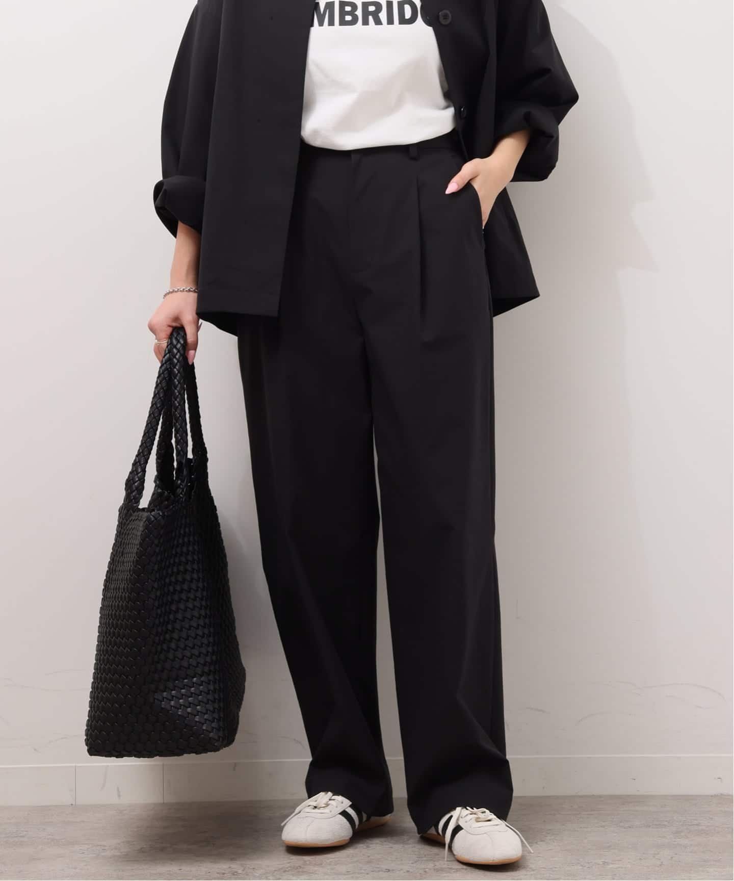 JOURNAL STANDARD relume 《追加》【SPENSIERATO】ストレートパンツ ジャーナル スタンダード レリューム パンツ スラックス・ドレスパンツ ブラック ベージュ