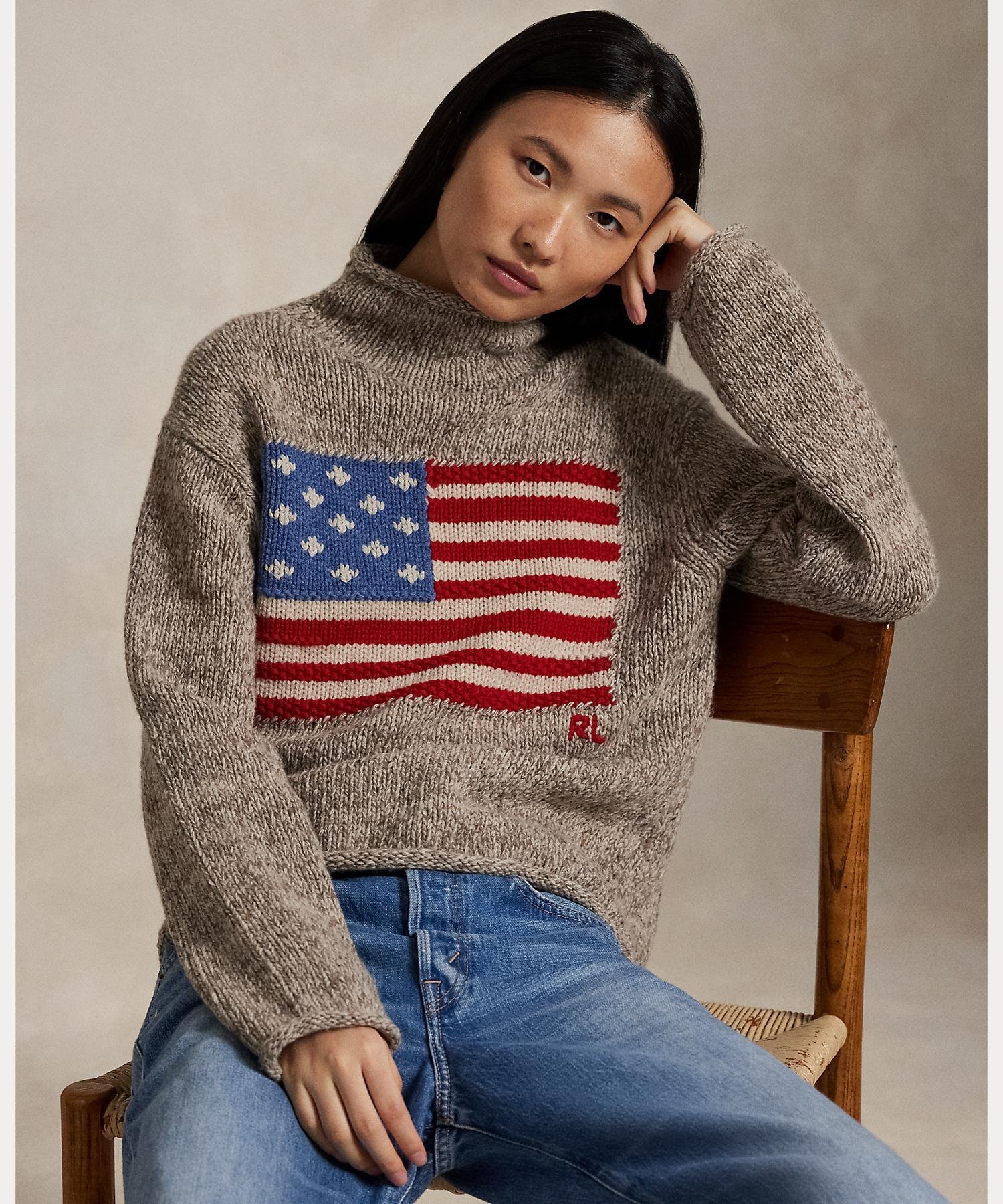 POLO RALPH LAUREN フラッグ ウールブレンド タートルネック セーター ラルフローレン トップス ニット..