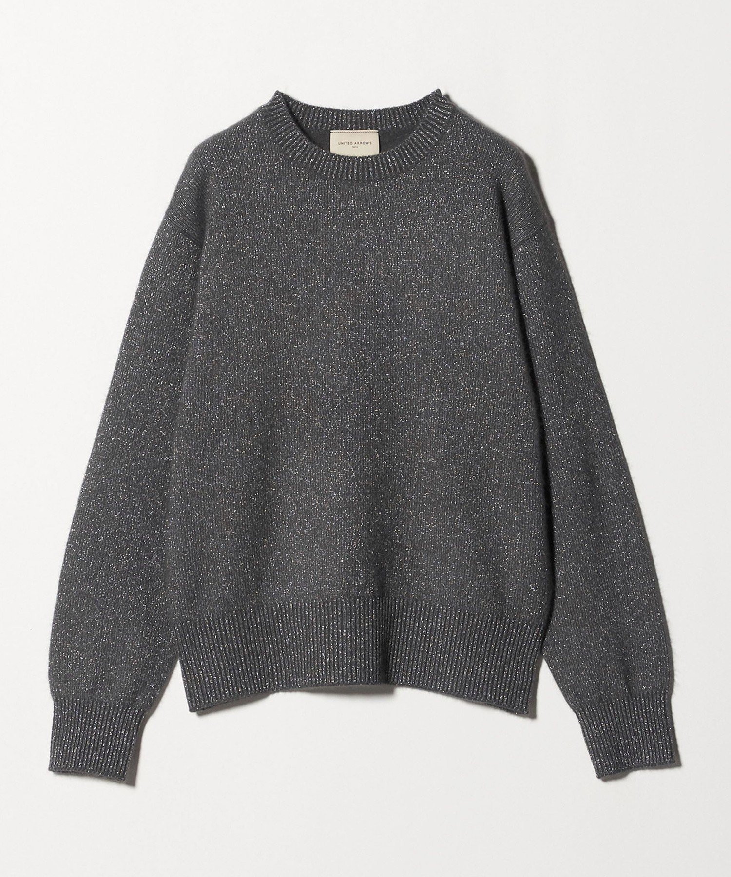 【SALE／10%OFF】UNITED ARROWS フォックス ウール ラメ クルーネック ニット ユナイテッドアローズ トップス ニット ホワイト グレー【送料無料】のサムネイル