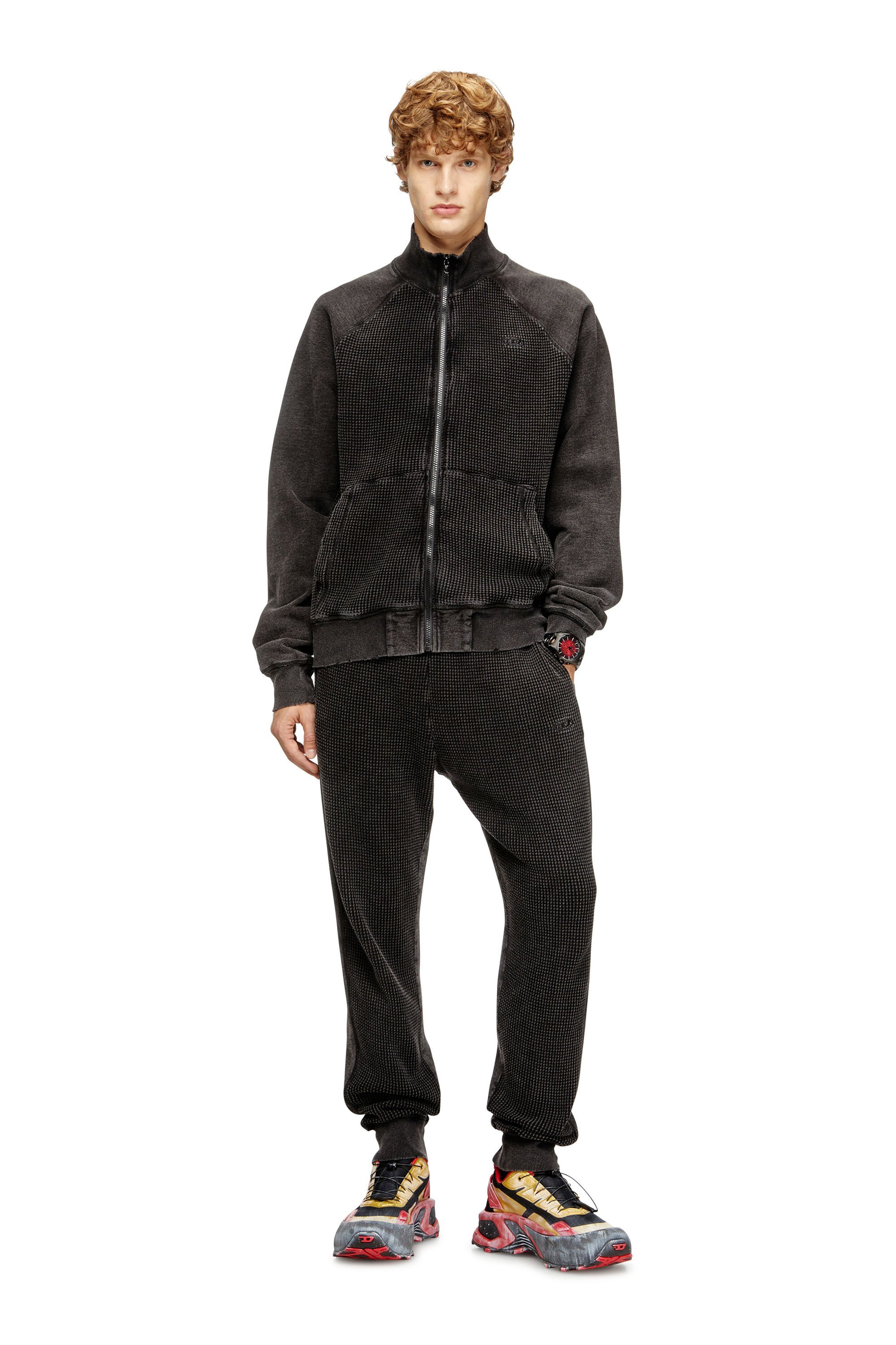 メンズ ジップアップジャケット S-WAFY-ZIP-RAG ディーゼル ジャケット・アウター その他のジャケット・アウター ブラック
