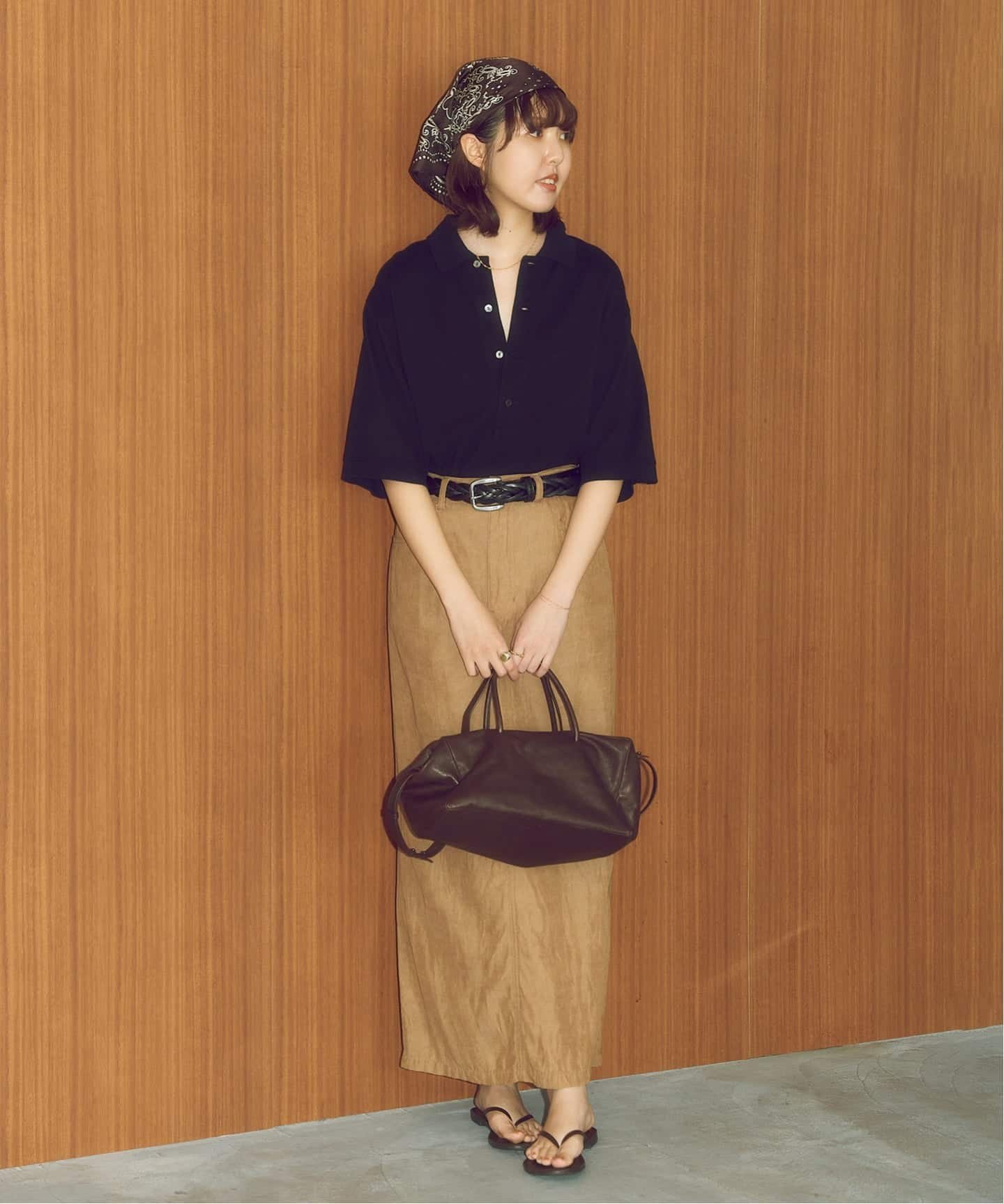 FRAMeWORK ≪追加≫LOEFF/ロエフ 別注ポロシャツ フレームワーク トップス カットソー・Tシャツ ネイビー ブラック【送料無料】
