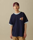 【SALE／30 OFF】AVIREX WEST COAST BURGER RINGER T-SHIRT / ウエスト コースト バーガー リンガー Tシャツ アヴィレックス トップス カットソー Tシャツ ネイビー ブラック レッド ゴールド【送料無料】