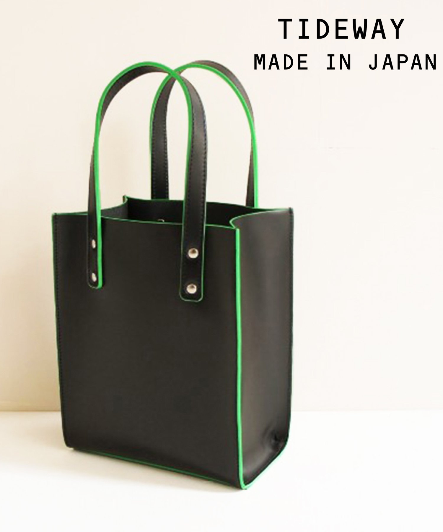 タイドウェイ 革バッグ レディース TIDEWAY TIDEWAY/NEON MINI TOTE ネオンミニトート タイドウェイ 本革 牛革 日本製 MADE IN JAPAN セットアップセブン バッグ トートバッグ ブラック ブルー グリーン【送料無料】