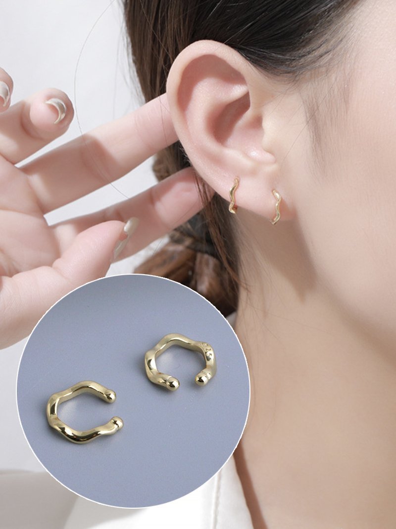 【SALE/59%OFF】Coo+i イヤーカフ スレンダー アクセサリー・腕時計 イヤリング・イヤーカフ シルバー ゴールド