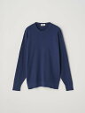 JOHN SMEDLEY ワッフル編み長袖コットンニットプルオーバー | CALIX | 24G EASY FIT ジョンスメドレー トップス ニット ネイビー...
