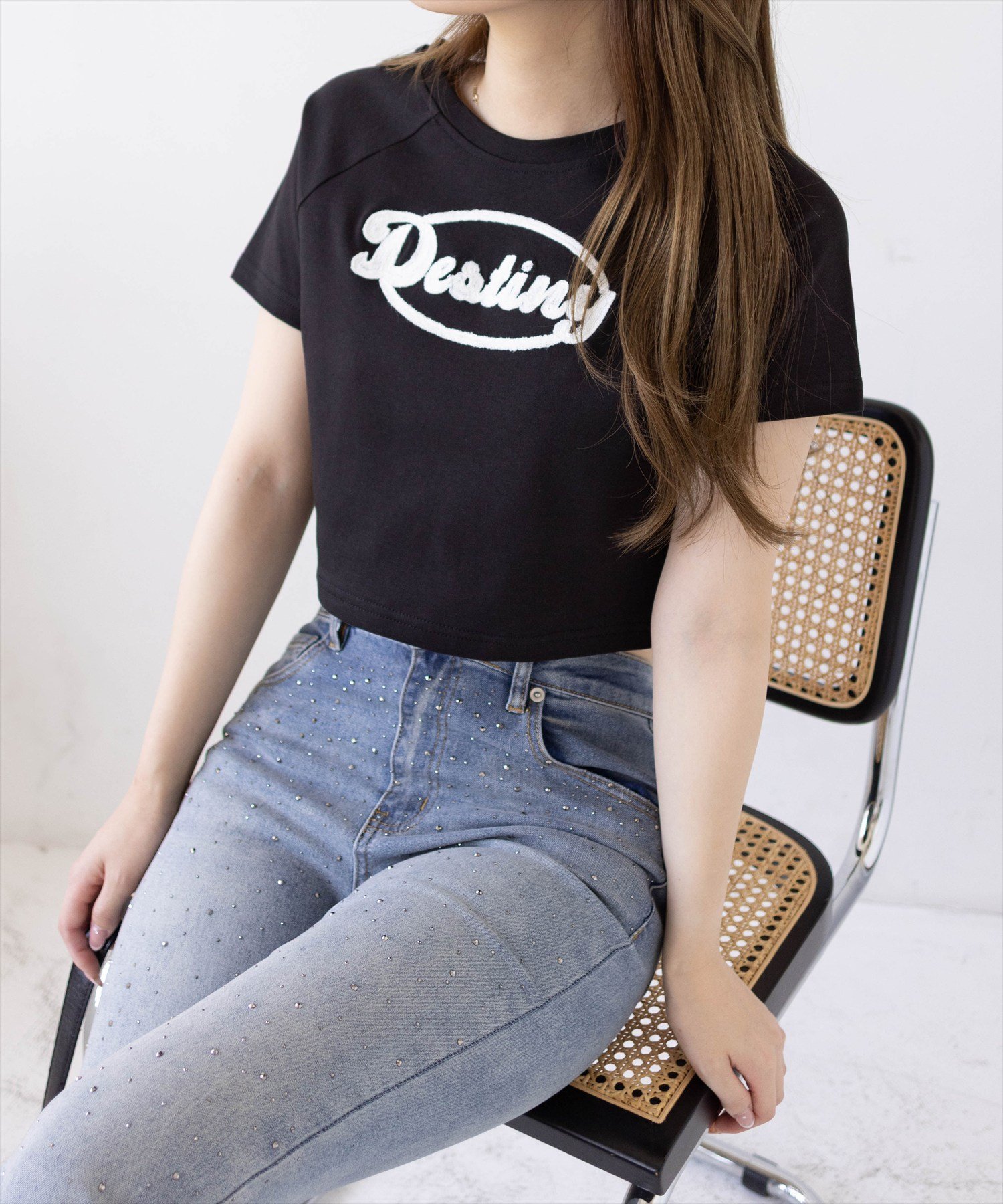 【SALE／33%OFF】clear 刺繍ロゴチビT クリア トップス カットソー・Tシャツ ブラックのサムネイル