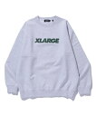 XLARGE STANDARD LOGO CREWNECK SWEATSHIRT XLARGE エクストララージ トップス スウェット・トレーナー カーキグリーン ブラック グレー ベージュ【送料無料】