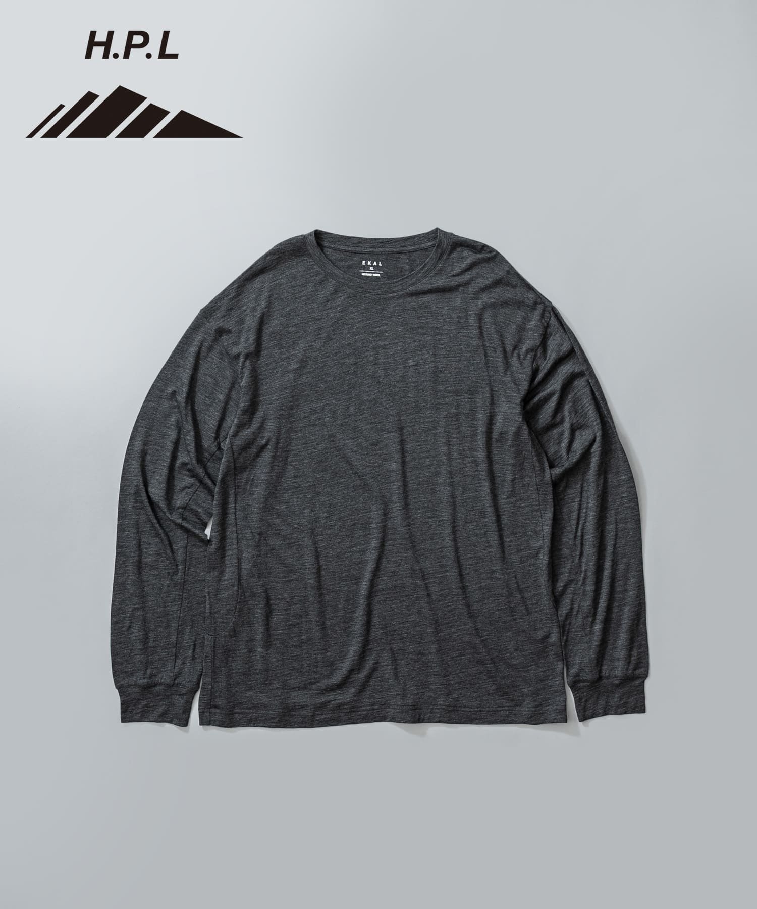 EKAL MERINO WOOL LONG-SLEEVE T-SHIRTS アーバンリサーチドアーズ トップス カットソー・Tシャツ グレー ブラック【送料無料】
