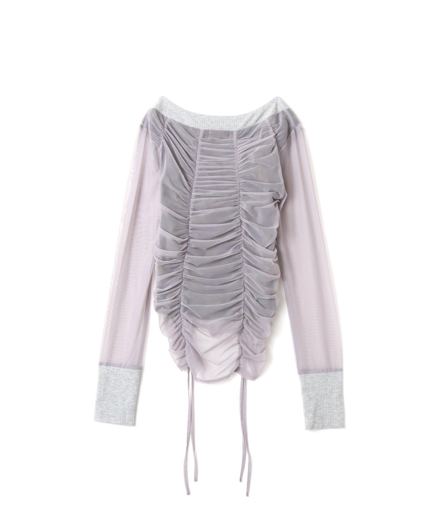 atmos pink atmos pink See-through Layered LS T-shirt GRAY アトモス トップス カットソー・Tシャツ グレー