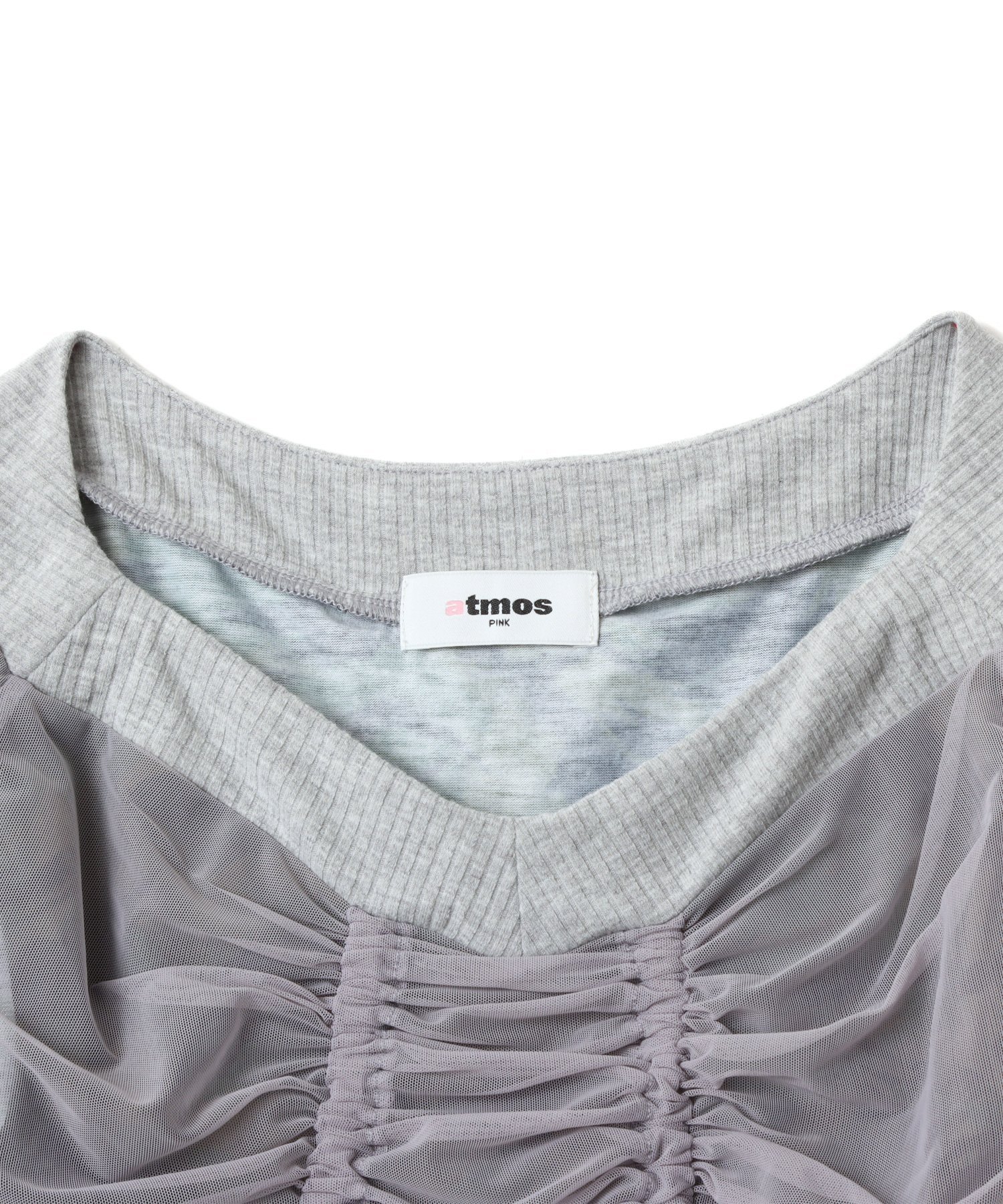 atmos pink atmos pink See-through Layered LS T-shirt GRAY アトモス トップス カットソー・Tシャツ グレー