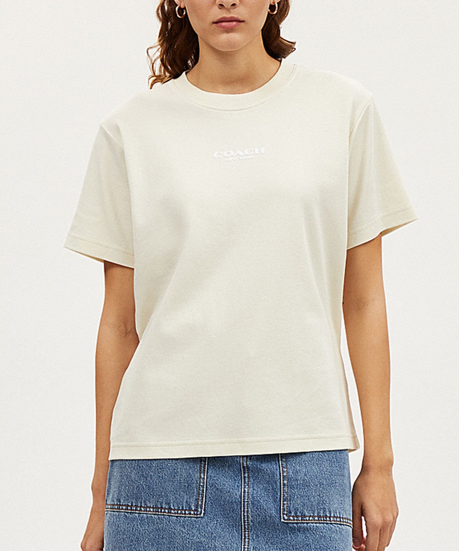 【SALE／62%OFF】COACH OUTLET コーチ トップ コーチ　アウトレット トップス カットソー・Tシャツ ホワイト【送料無料】