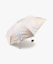 Afternoon Tea LIVING 【UVカット率・遮光率100%生地使用】ペイント晴雨兼用折りたたみ傘 日傘 アフタヌーンティー・リビング ファッション雑貨 折りたたみ傘 ベージュ ブルー