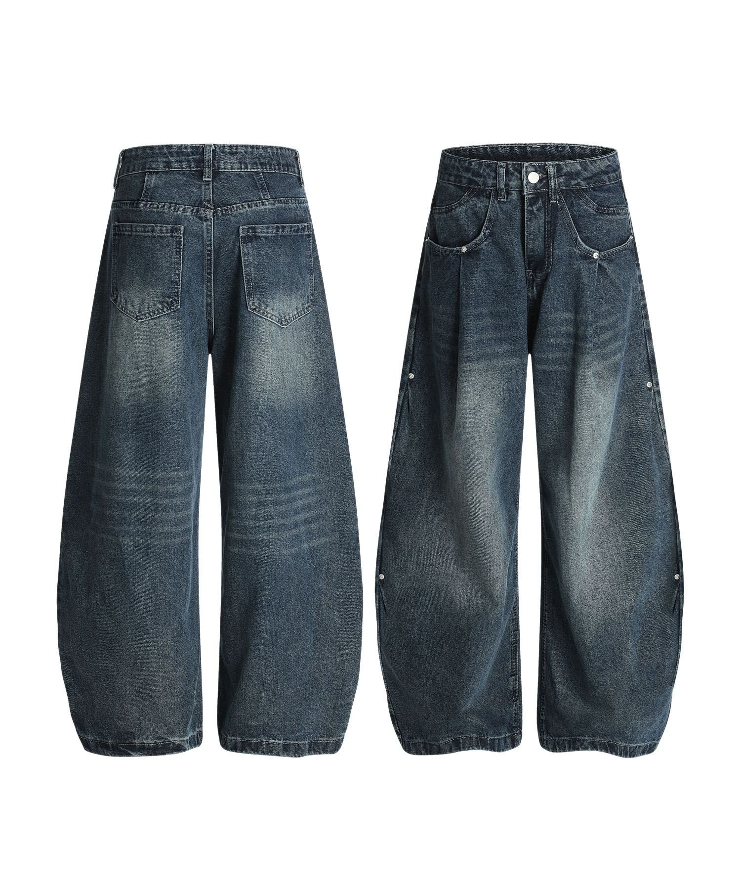 HOOK HOOK/ルーズバルーンシルエットデニムパンツ アイモハ パンツ ジーンズ・デニムパンツ ネイビー