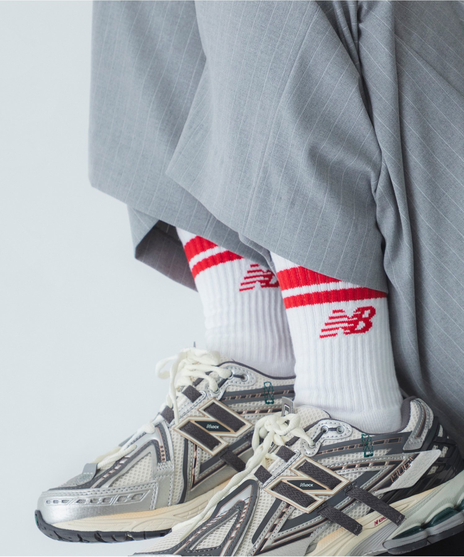 New Balance Active ライフスタイル ストライプド クルー ソックス 3P ニューバランス 靴下・レッグウェア 靴下