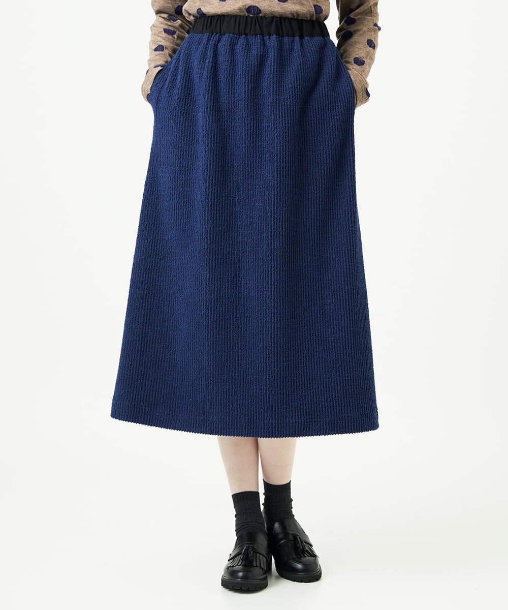 GIANNI LO GIUDICE [洗える]コットンスラブインレースカート ジャンニロジュディーチェ スカート その他のスカート ベージュ ネイビー【送料無料】