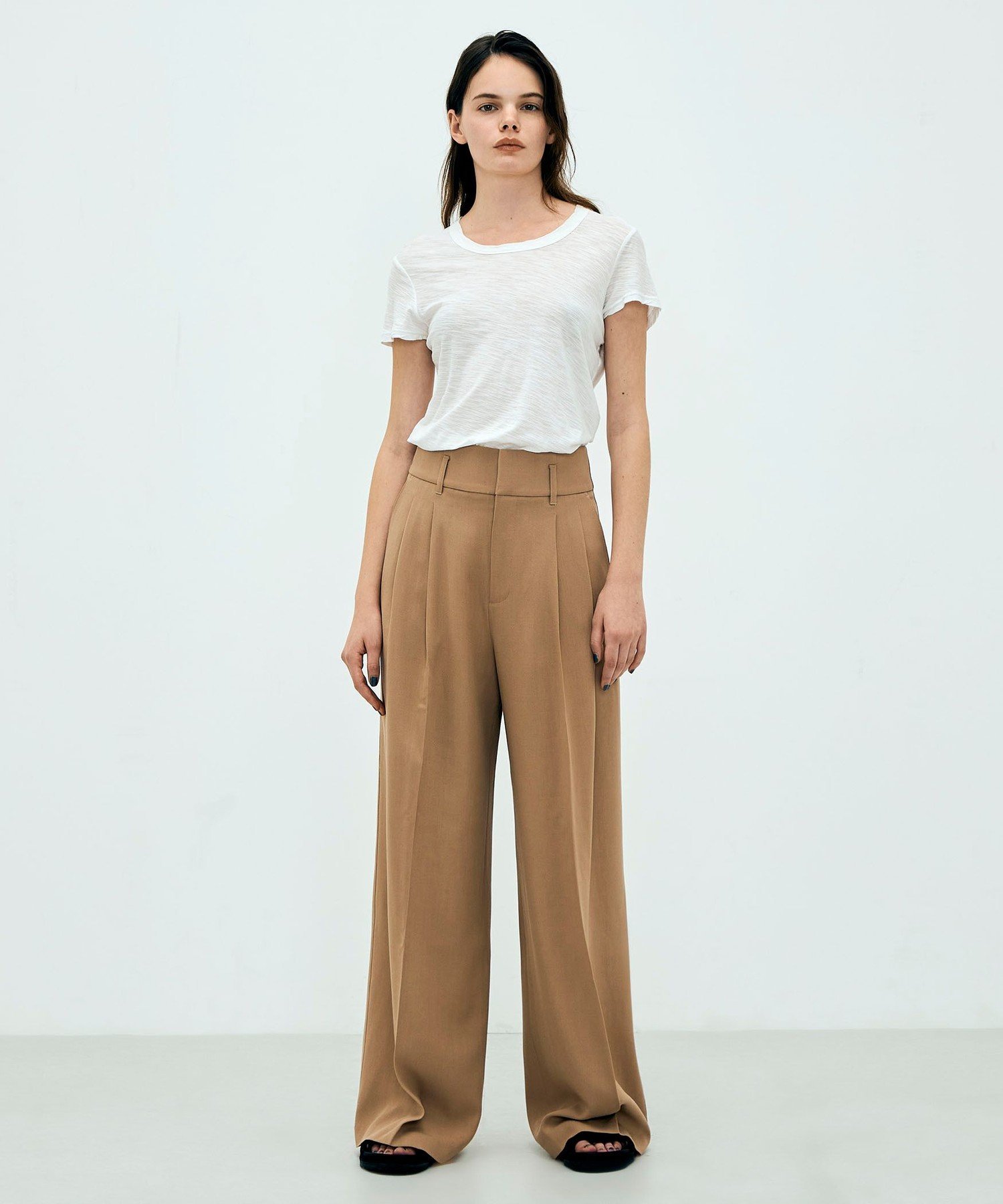 JAMES PERSE プリーツトラウザー WTWT1096 トゥモローランド パンツ スラックス・ドレスパンツ ベージュ ブラック【送料無料】