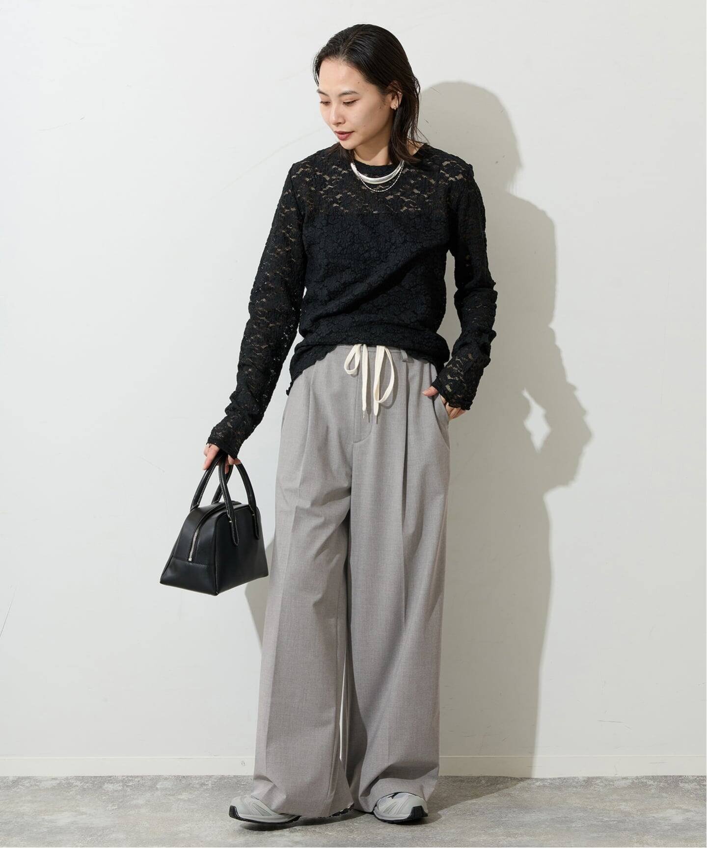 JOURNAL STANDARD 《追加》ソモウライクイージースラックス ジャーナル スタンダード パンツ スラックス・ドレスパンツ グレー ネイビー