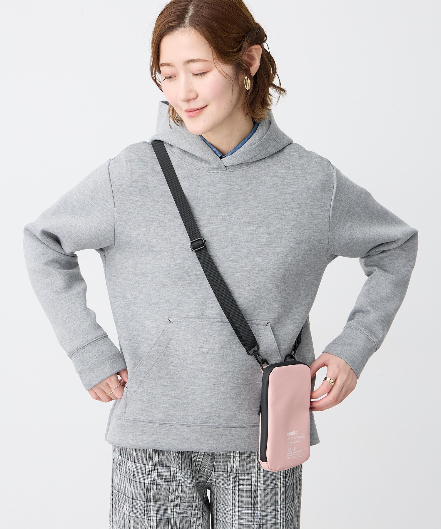 Petit Honfleur 【anello】ミニショルダーバック プチオンフルール バッグ ショルダーバッグ ピンク ブルー