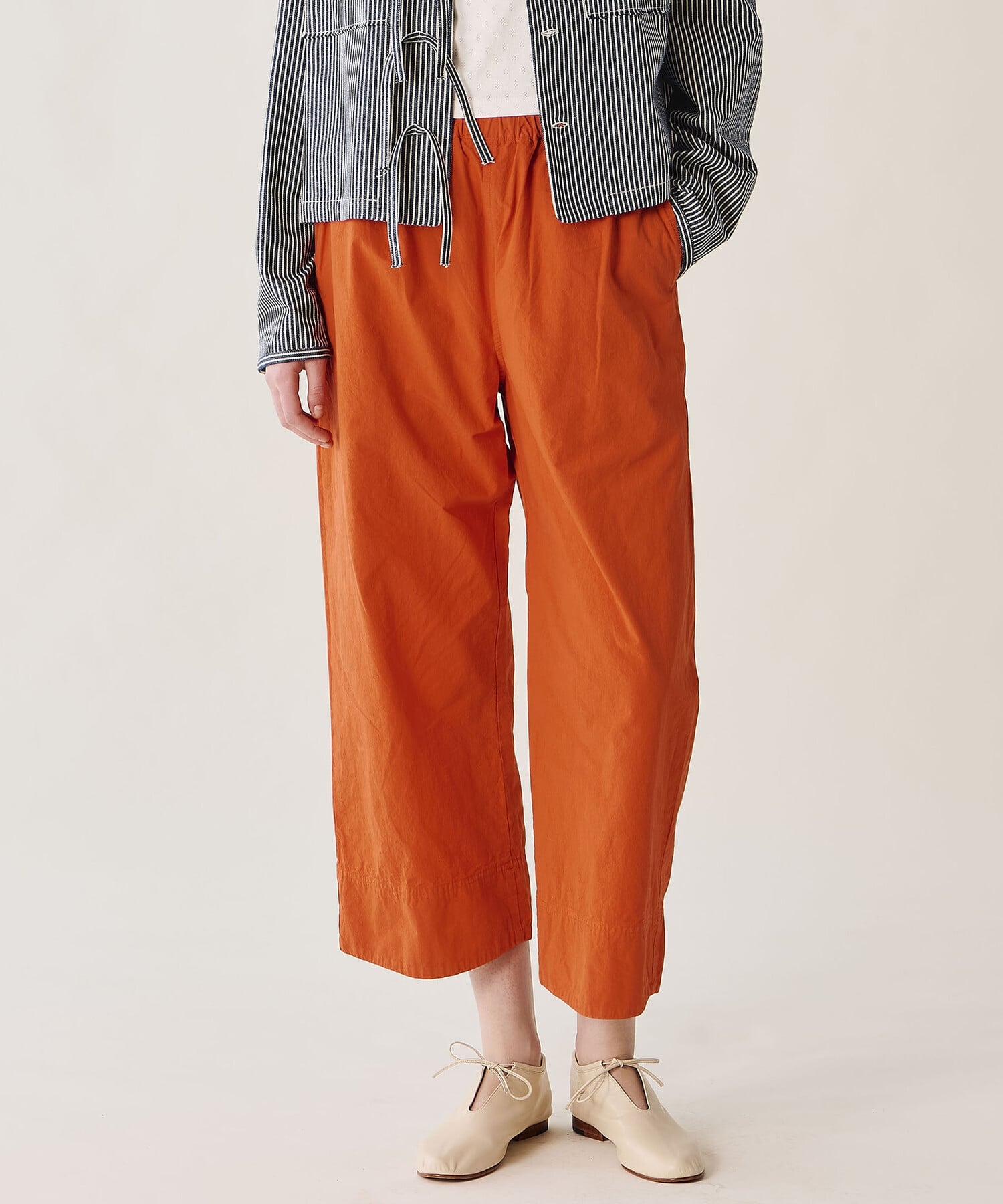 Bshop ORCIVAL ｜ コットン フレアイージーパンツ WOMEN ビショップ パンツ その他のパンツ オレンジ ベージュ ブラック ブルー イエロー