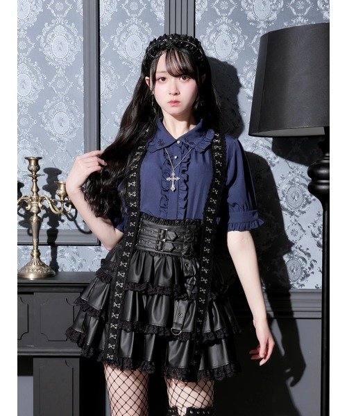 NOEMIE 襟刺繍レースホックネックレス付きブラウス ノエミー トップス シャツ・ブラウス ホワイト
