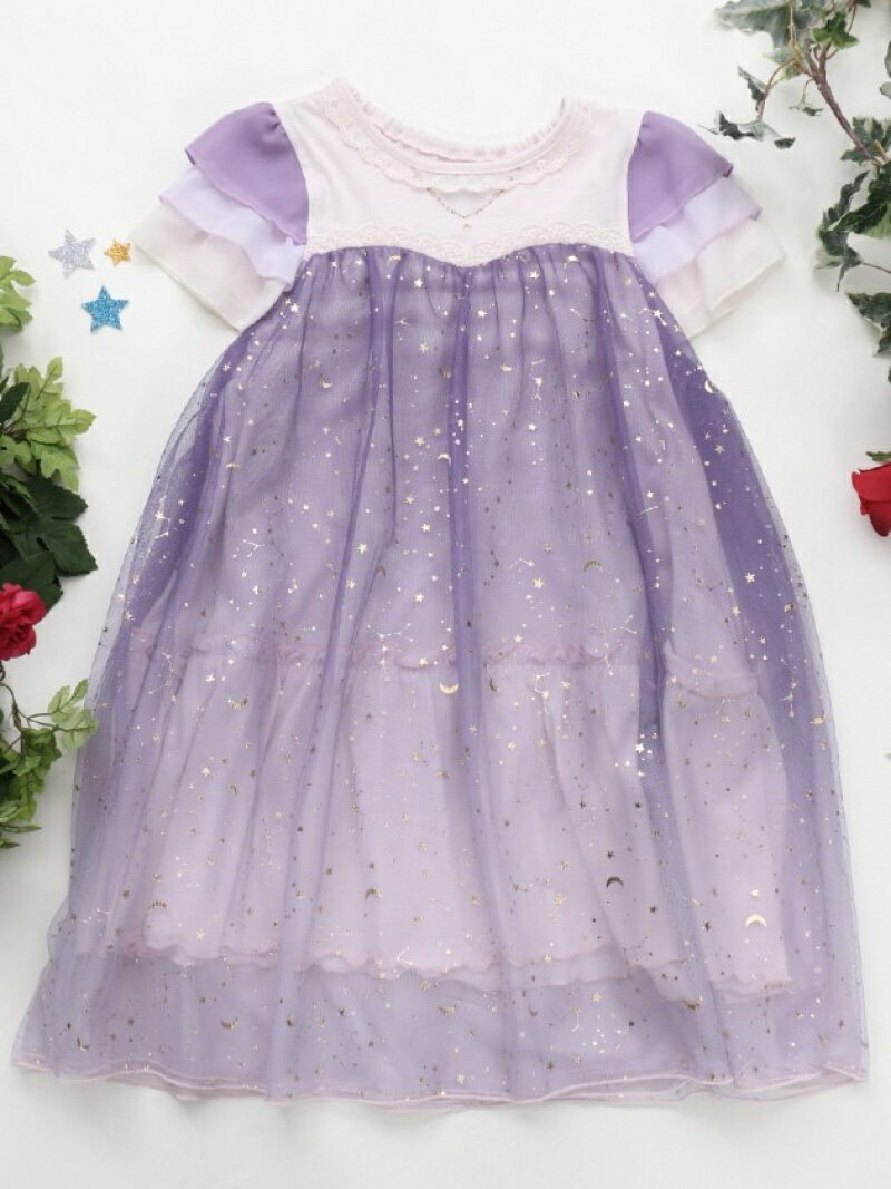 【SALE／83%OFF】axes femme (K)お星様柄グラデチュールOP アクシーズファム ワンピース・ドレス その他のワンピース・ドレス パープル ブルーのサムネイル