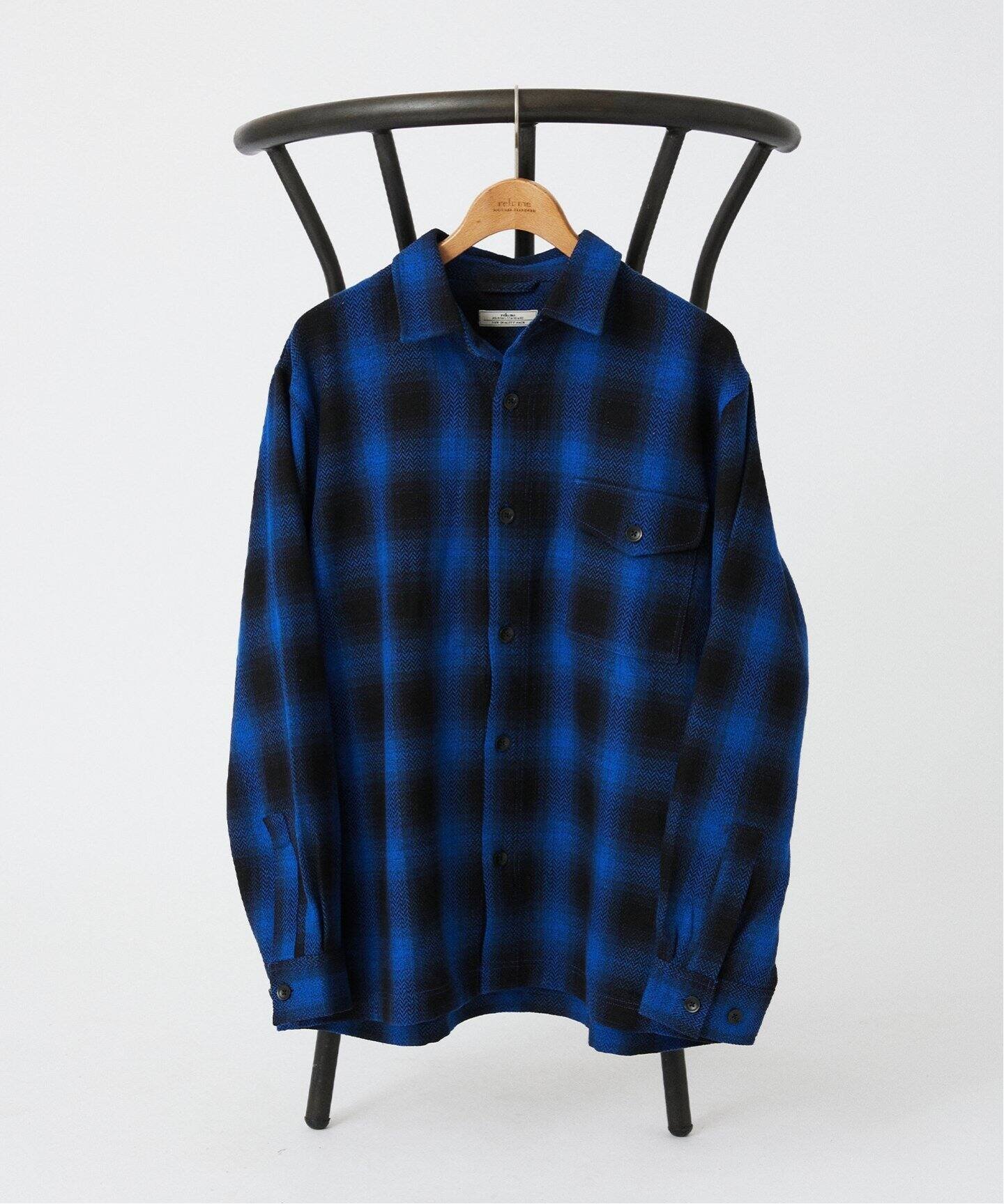 【SALE/30%OFF】JOURNAL STANDARD relume オンブレーチェック へリンボーンCPO ジャーナル スタンダード レリューム トップス シャツ・ブラウス イエロー ブルー ブラック【送料無料】