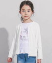 【SALE/20%OFF】BeBe 針抜きテレコカットソー長袖カーディガン(90~160cm) ベベ オンライン ストア トップス カーディガン ブルー ホワイ...