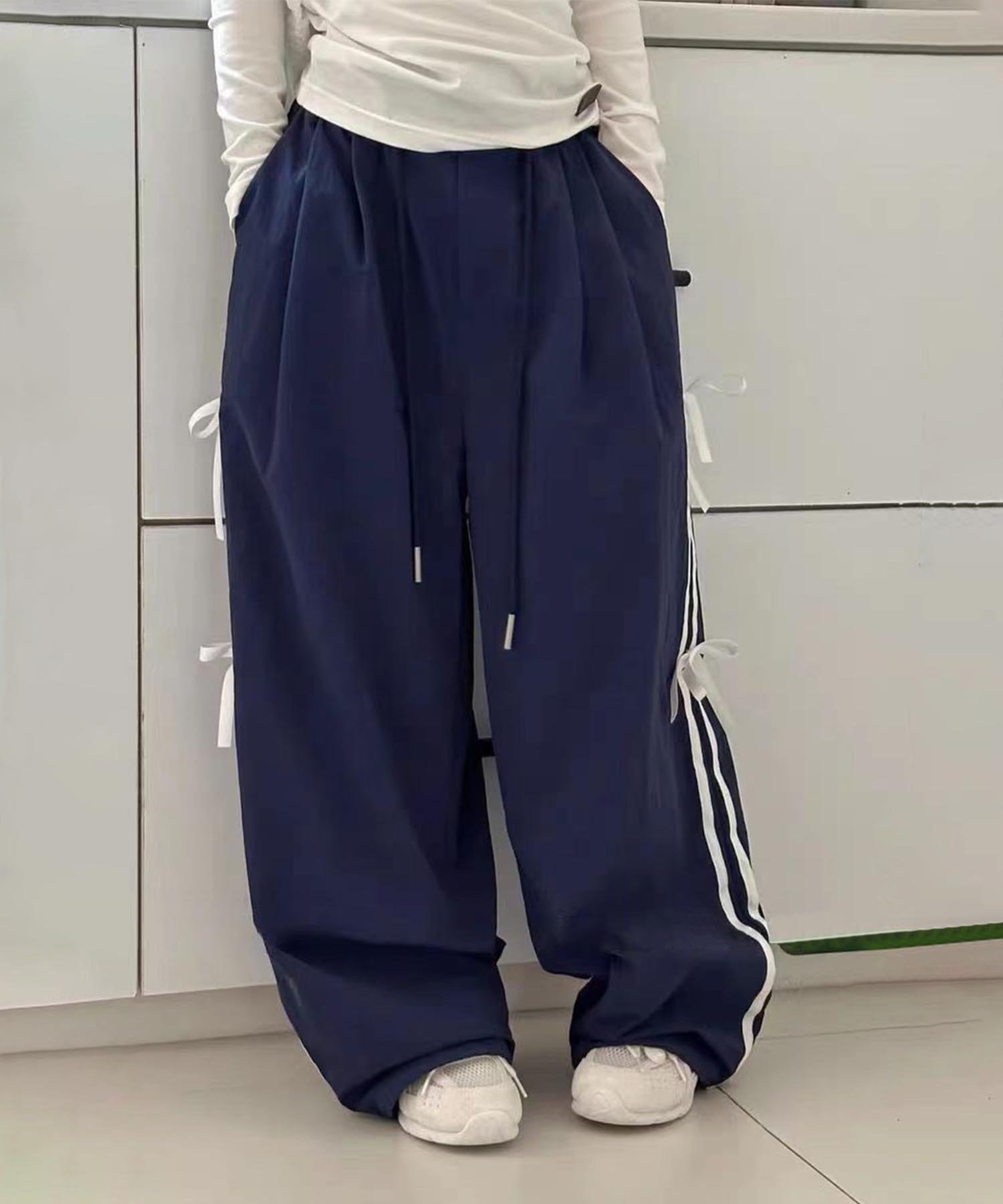 aimoha KIDS 【aimoha-KIDS】リボンライン ワイドパンツ アイモハ パンツ その他の...