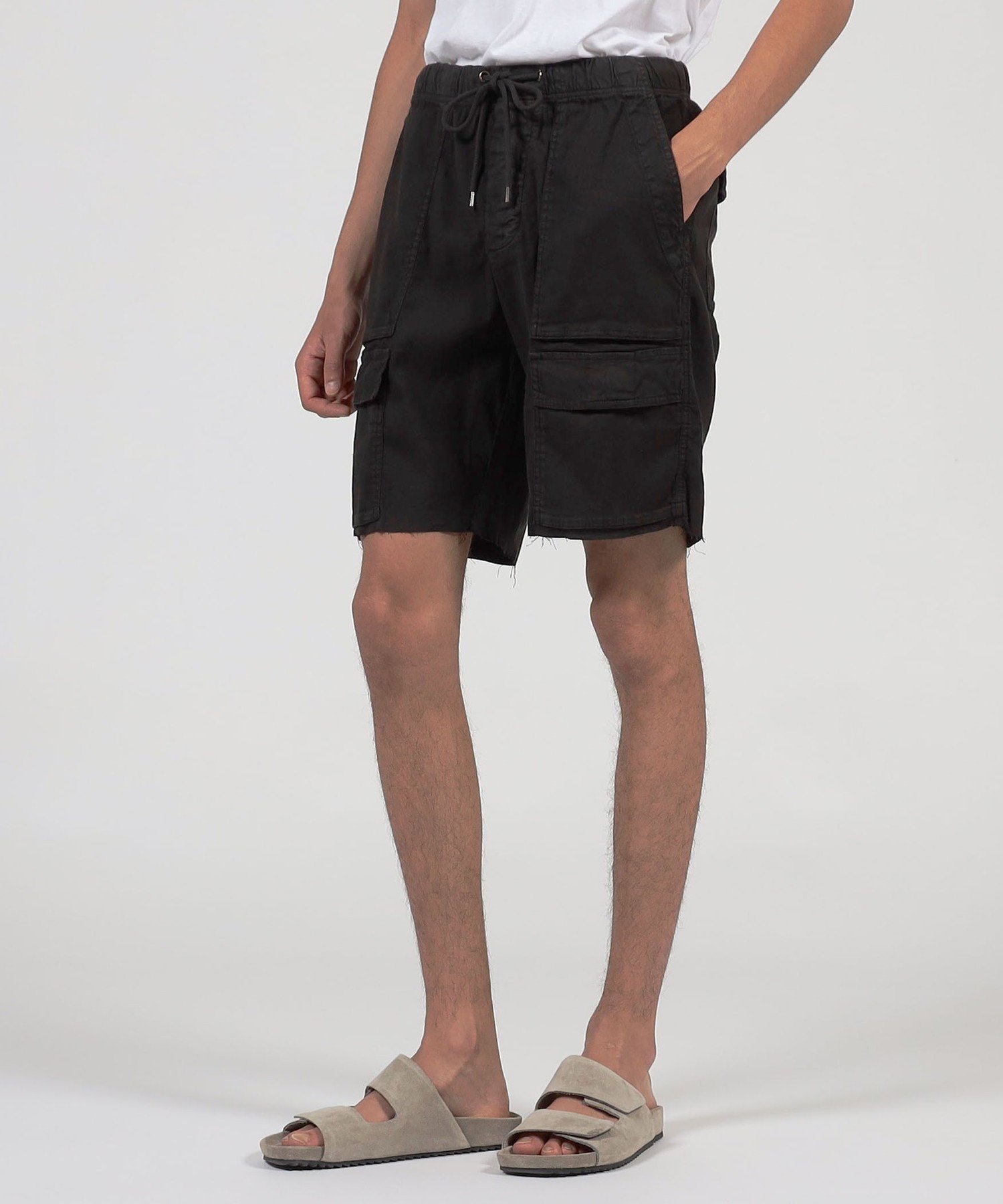 JAMES PERSE リネンブレンド ショーツ MLIM4316 トゥモローランド パンツ その他のパンツ カーキグリーン ブラック【送料無料】