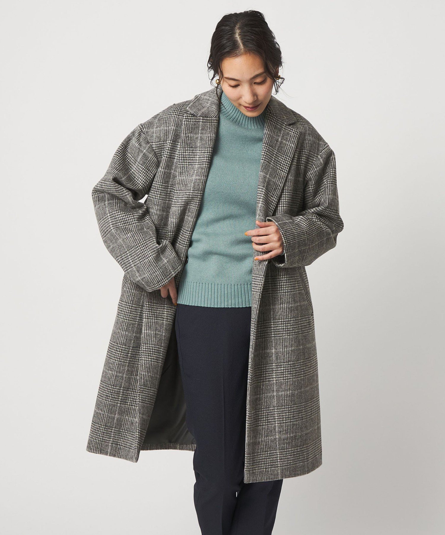 a day in the life ビーバー チェスターコート ＜A DAY IN THE LIFE＞ ユナイテッドアローズ アウトレット ジャケット・アウター チェスターコート グレー ブラック【送料無料】