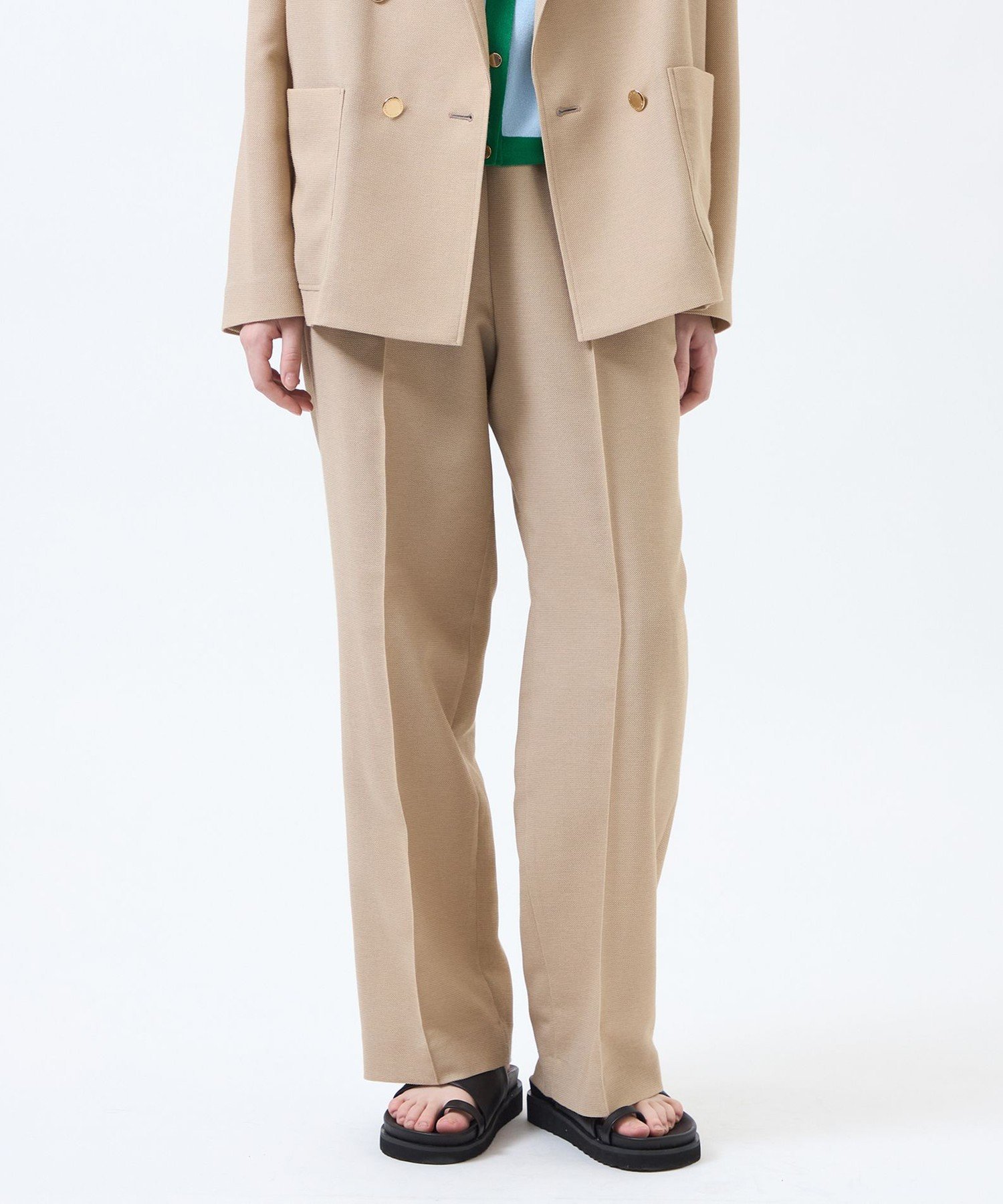 乐天商城 - MACKINTOSH PHILOSOPHY 【Alby Easy Pants Wide(アルビーイージーパンツワイド)】Leno Cloth製 マッキントッシュ フィロソフィー パンツ その他のパンツ ネイビー ベージュ【送料無料】