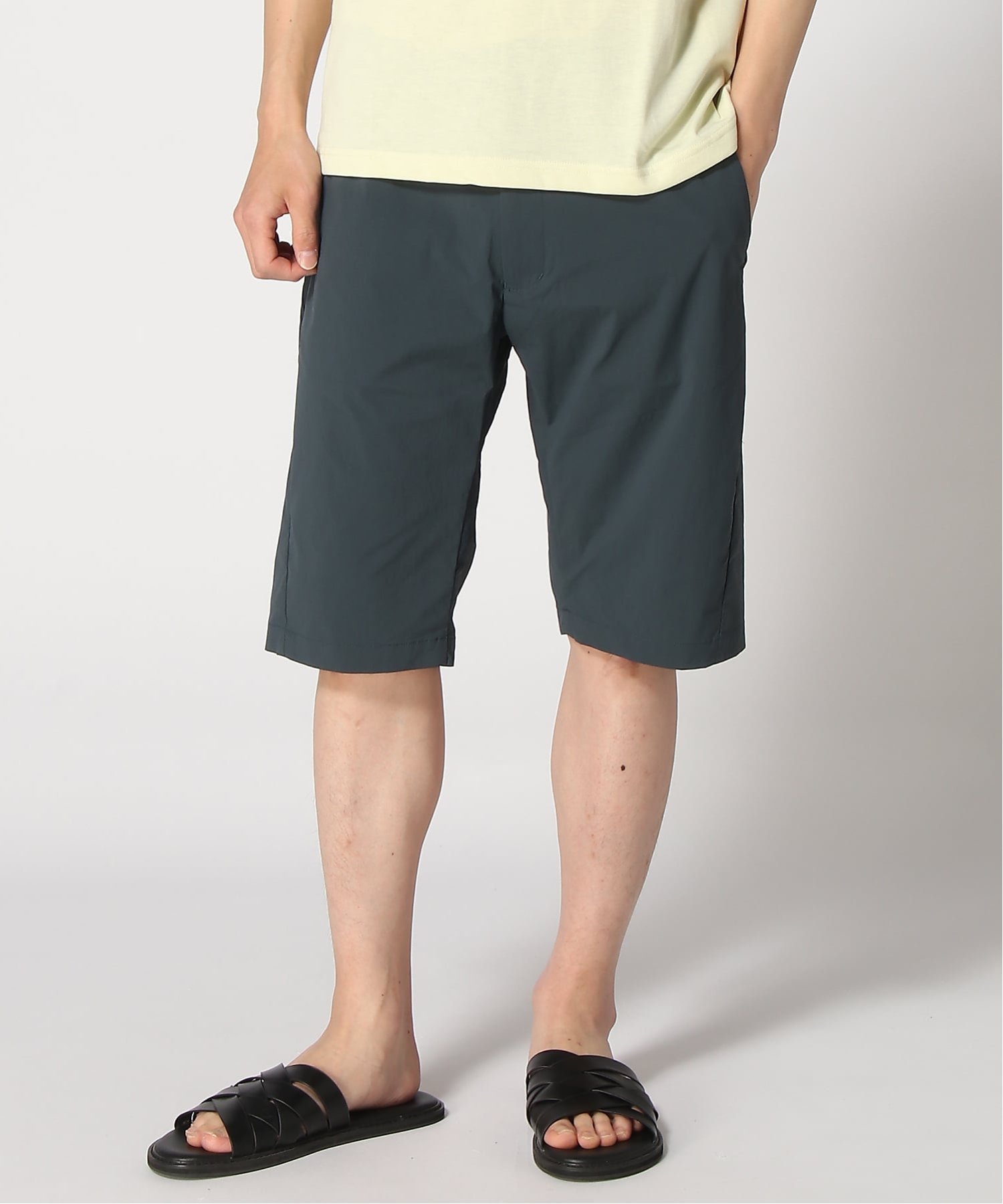 (M)ナイロン ストレッチ ショートパンツ クロコダイル パンツ その他のパンツ グレー ネイビー