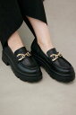【SALE/50%OFF】AZUL BY MOUSSY ダブルリングメタルトラックソールローファー アズールバイマウジー シューズ・靴 ローファー ブラック