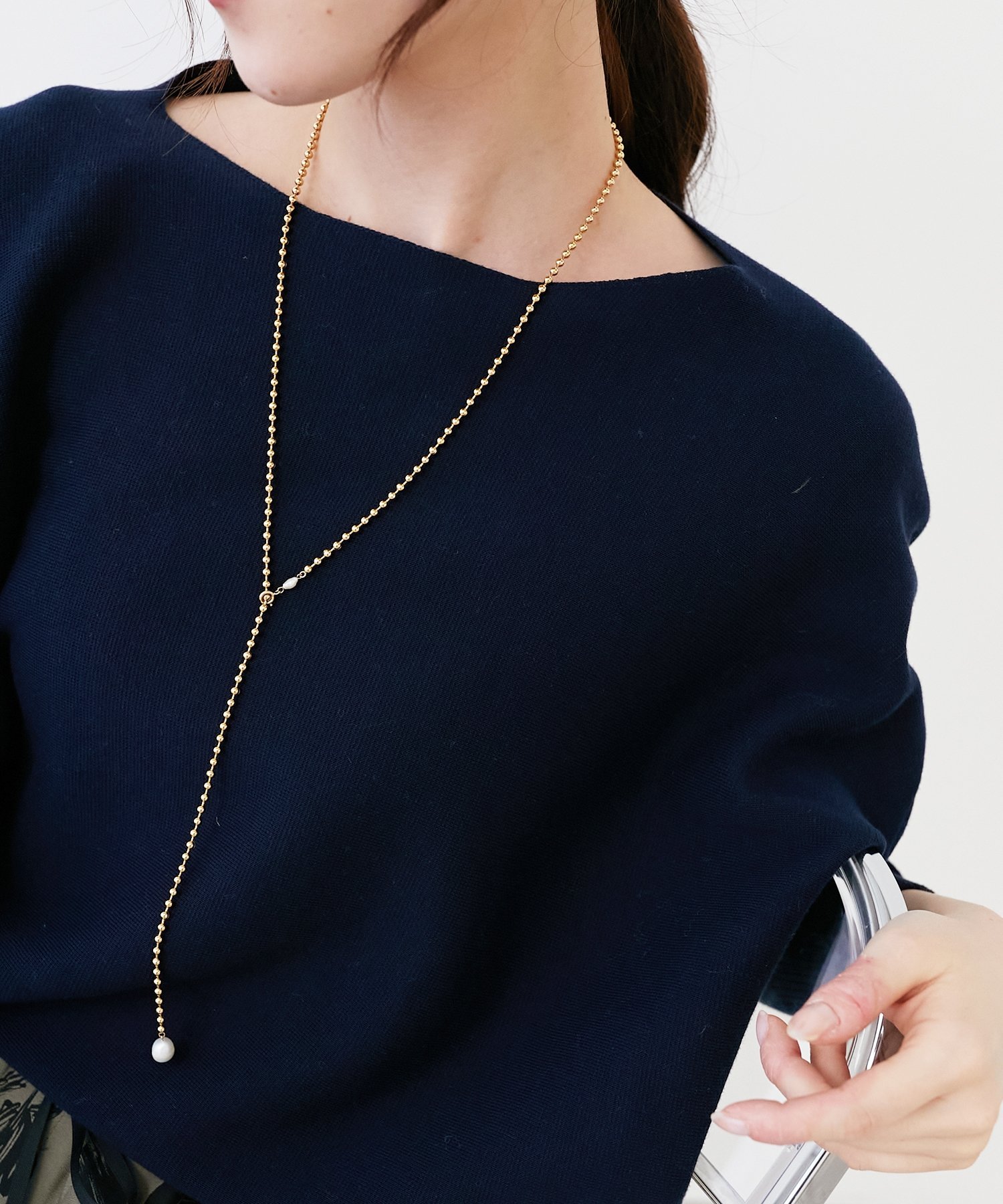 【SALE／20%OFF】le.coeur blanc ボールチェーンネックレス ルクールブラン アクセサリー・腕時計 ネックレス ゴールド【送料無料】