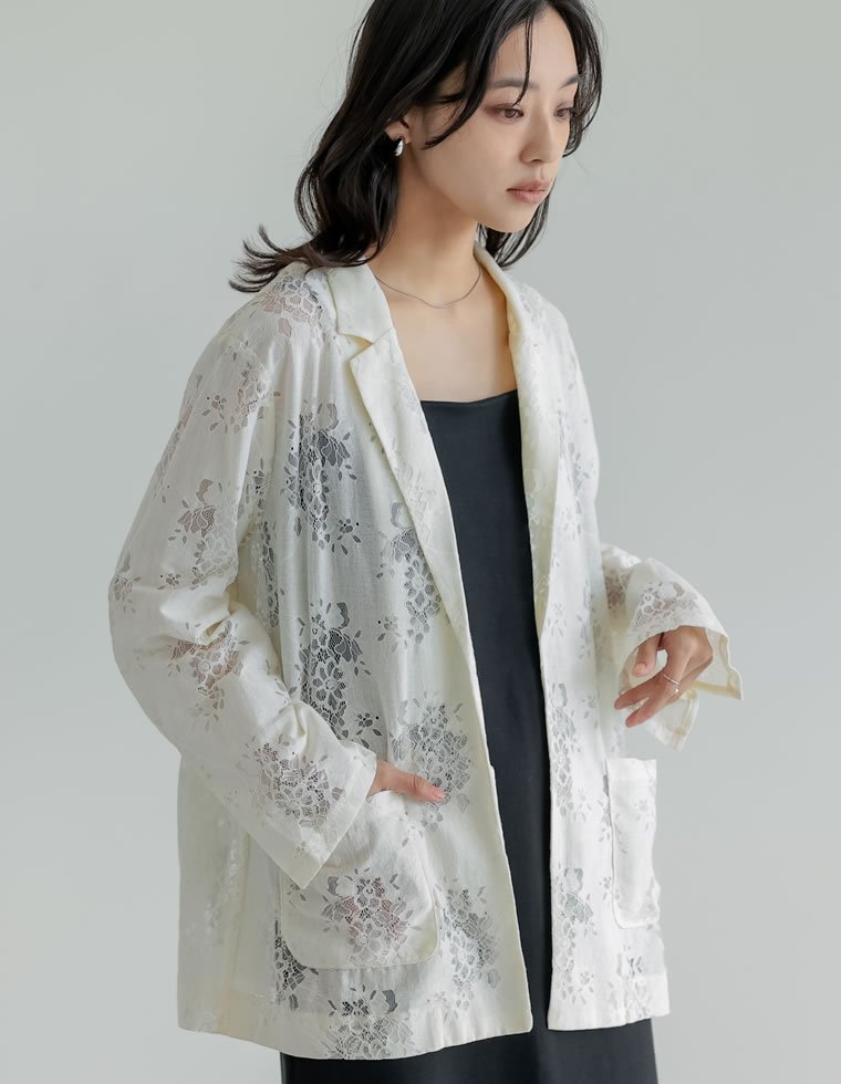 専用 RINASCIMENTO 総レース 白 ジャケット 春夏秋 S 楽天市場】レース 布(カラーホワイト)(コート・ジャケット