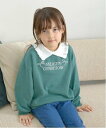 【SALE/40%OFF】Lycee mine 【毛玉バイバイ裏毛】フリル衿付きロゴ刺しゅうスウェット ナルミヤオンライン トップス スウェット・トレーナー グ...