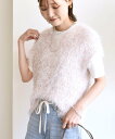 SHIPS WOMEN 《予約》【WEB限定】<手洗い可能>チュール フェザー MIX ニット ベスト シップス トップス ベスト・ジレ ベージュ ブラック【送料無料】